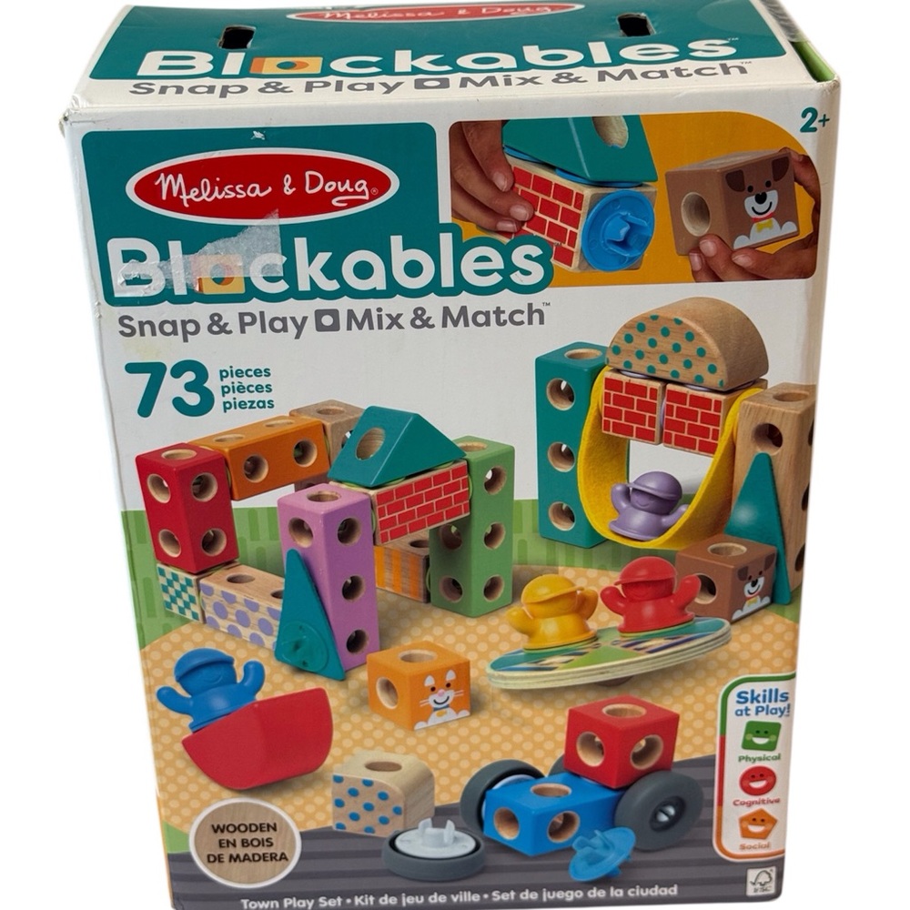Melissa & Doug Blockables Snap & Play Mix & Match - Multicolor ~ NEW